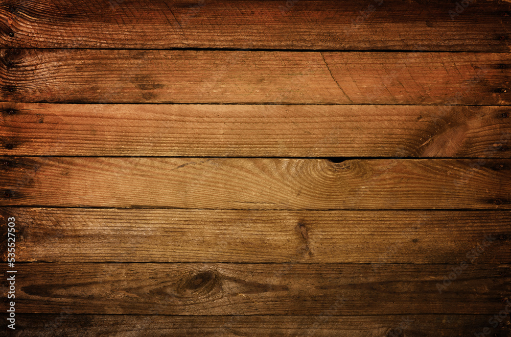 Fototapeta premium Weathered dark wooden planks background