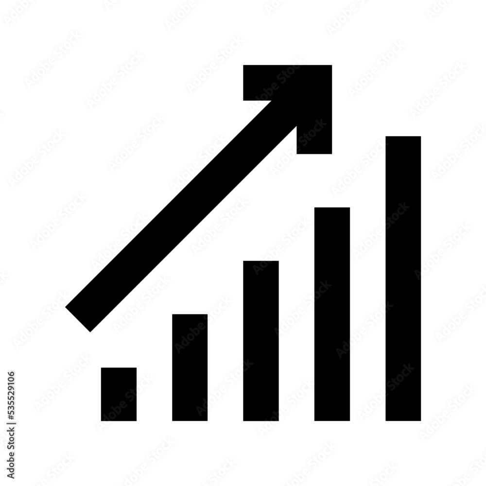 Growth Chart Vector Icon Growth Chart Vector Icon