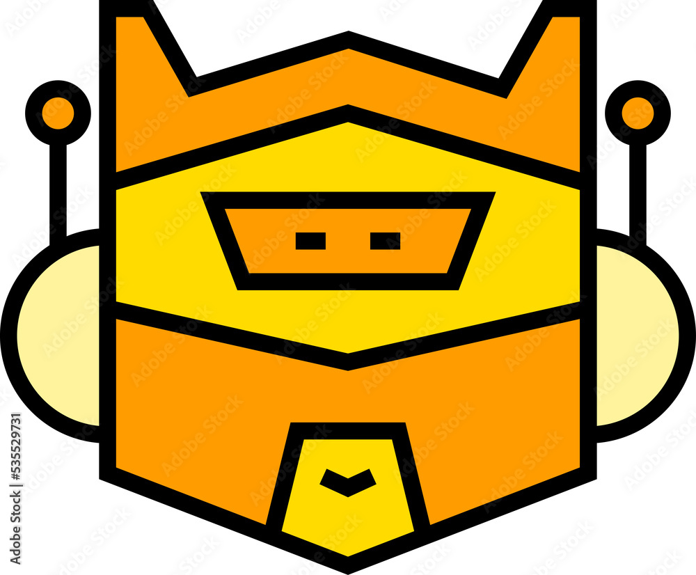 cartoon robot face avatar illustration cartoon robot face avatar illustration