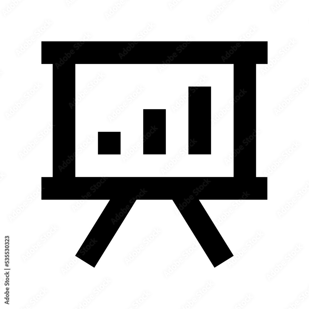 Graph Presentation Vector Icon Graph Presentation Vector Icon