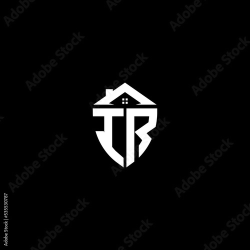 IR Initial Letters home Shield concept Logo