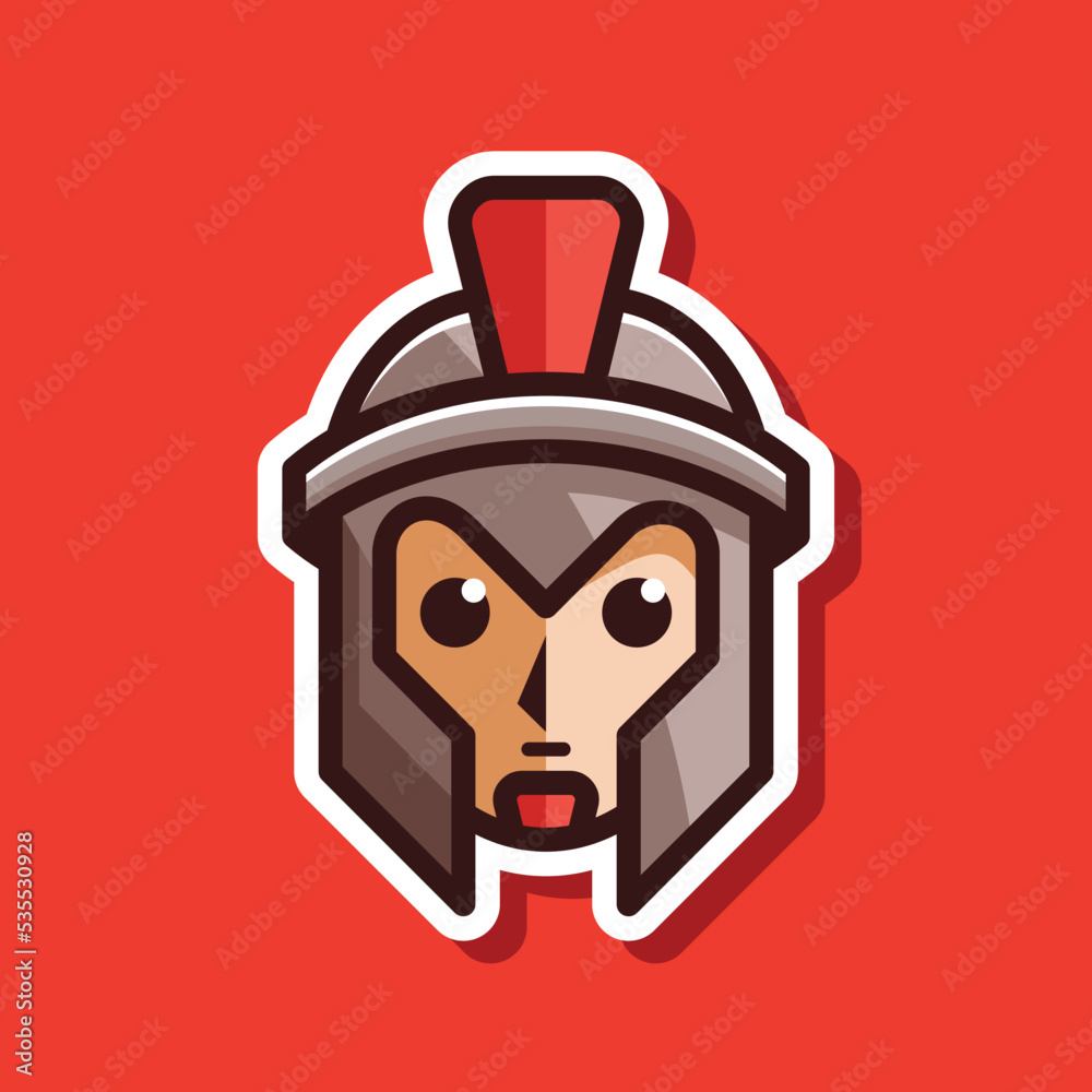 spartan head cartoon logo vector illustration spartan head cartoon logo vector illustration