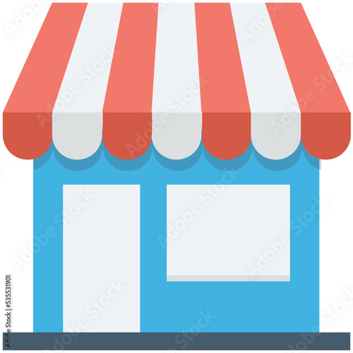 Shop Colored Vector Icon