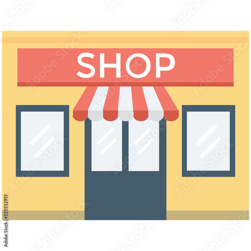Shop Colored Vector Icon