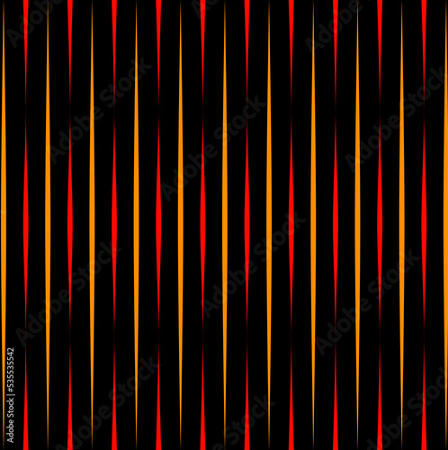 Red and orang line and black background pattern seamless in tribal, folk embroidery. Design for carpet, wallpaper, book, clothing, wrapping, fabric, cover, textile, handkerchief
