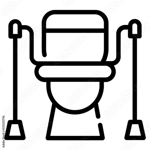 An outline icon design of commode
