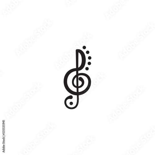 music logo icon tone design vector illustration