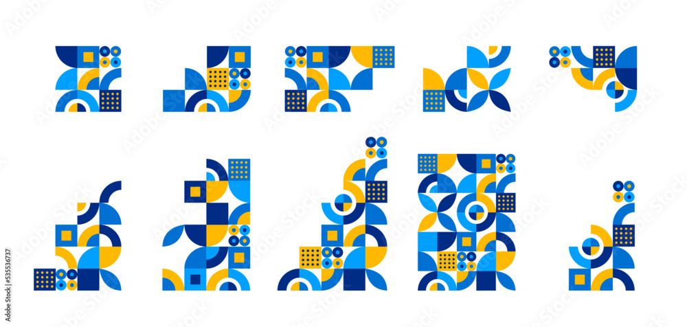 Fototapeta premium Corner Geometric Pattern