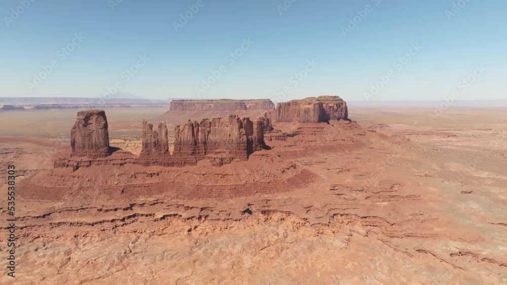Bird's eye scenery view of Monument Valley. Bird's eye scenery view of Monument Valley.