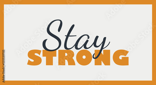 Vector text be strong print poster. Vector elements.