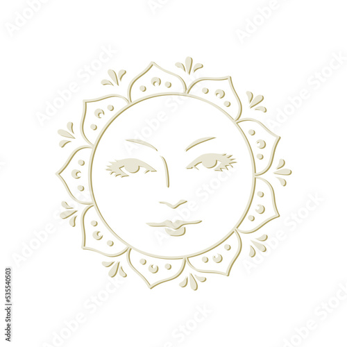 ornamental sun  vector illustration 