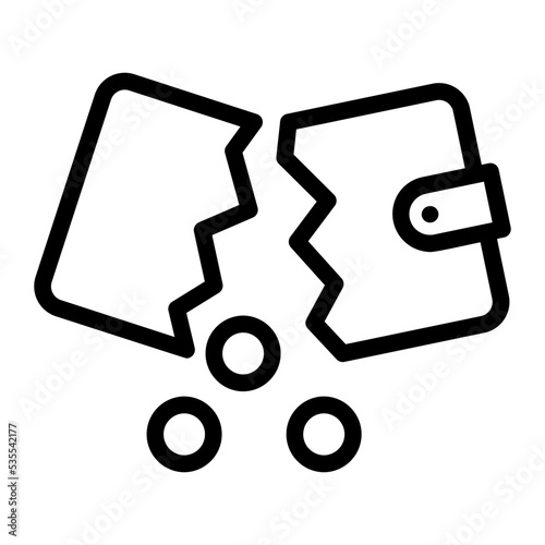 wallet line icon