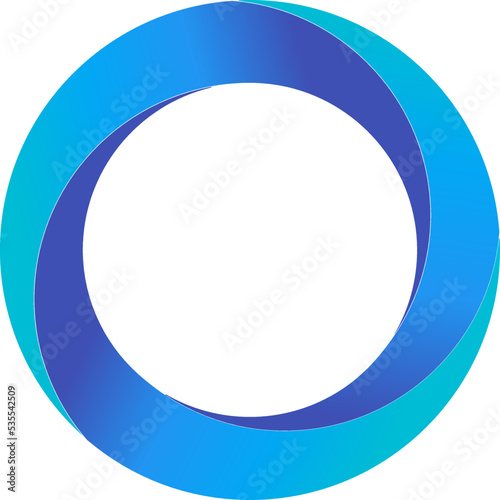 Blue circle logo. Simple blue circle vector illustration for logo, icon, sign, symbol, badge, item, label, emblem or design