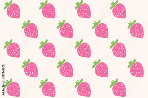 Pink strawberry pattern background, Cute pattern, Cute background, Strawberry background, Pink fruit.