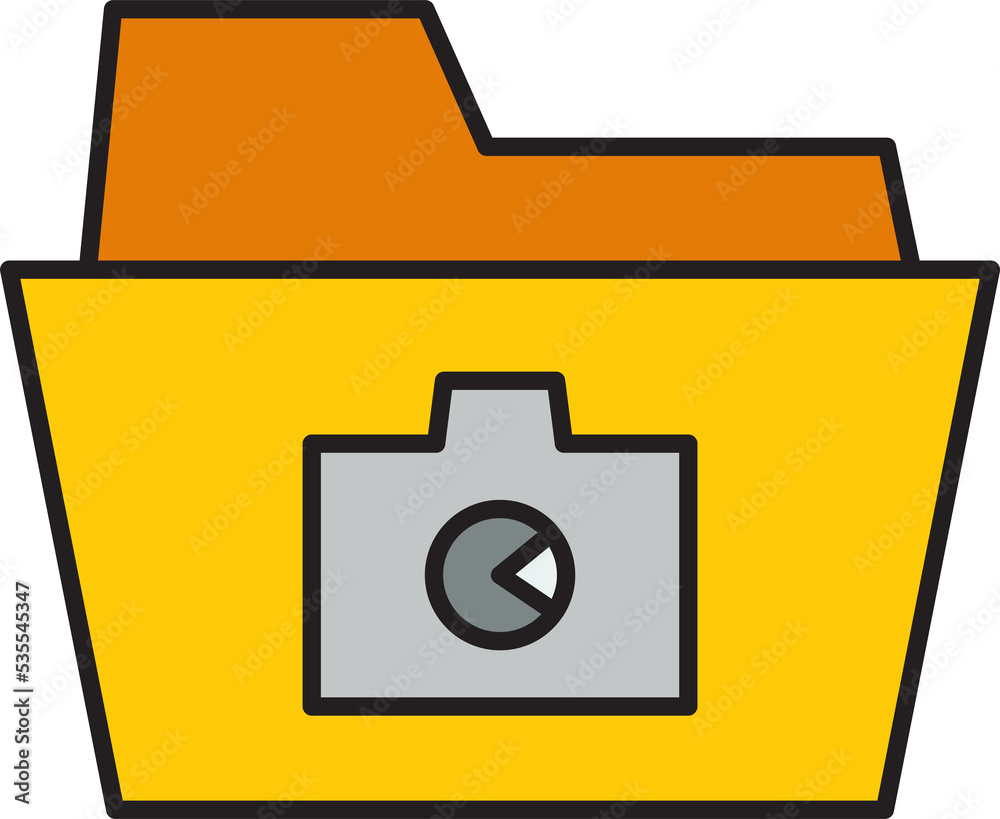 folder and camera icon illustration folder and camera icon illustration