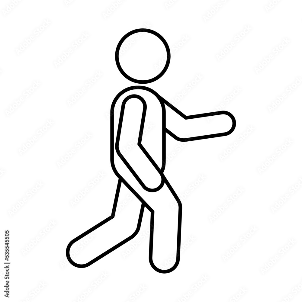 walking person linear walking person linear