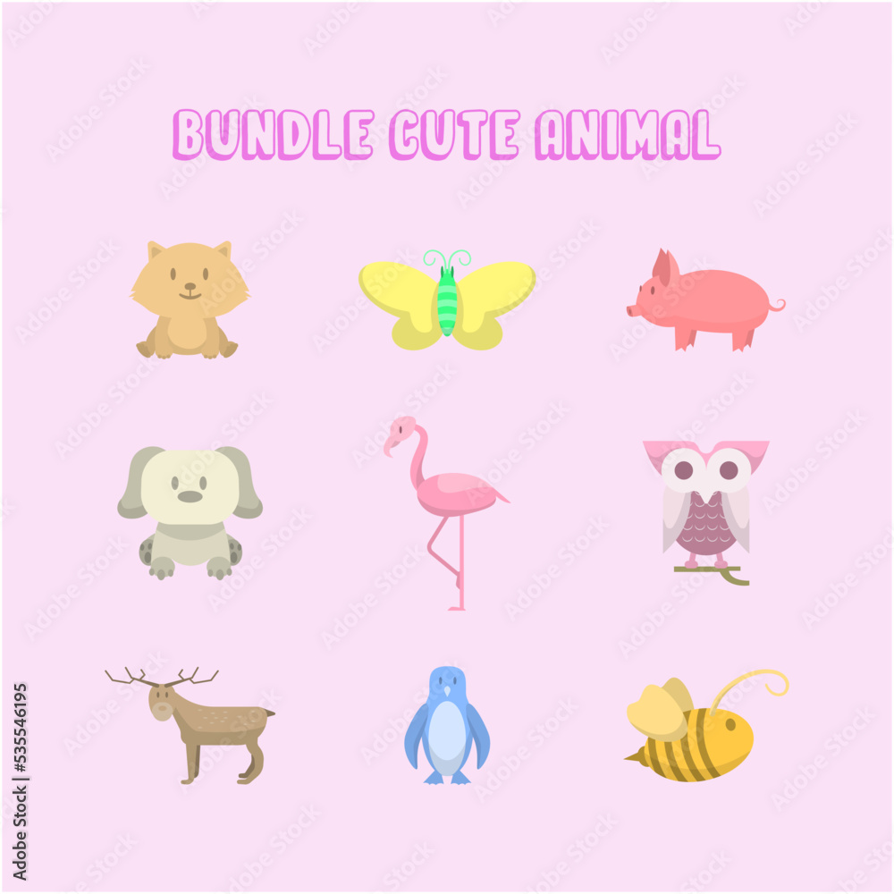 Obraz premium Bundle Cute Animal