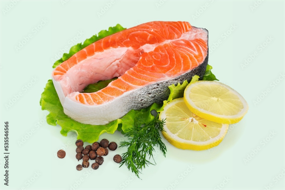 Fresh tasty fish fillet dish on the plate Fresh tasty fish fillet dish on the plate