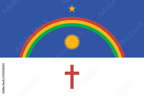 Pernambuco Flag, state of Brazil. Vector Illustration. photo