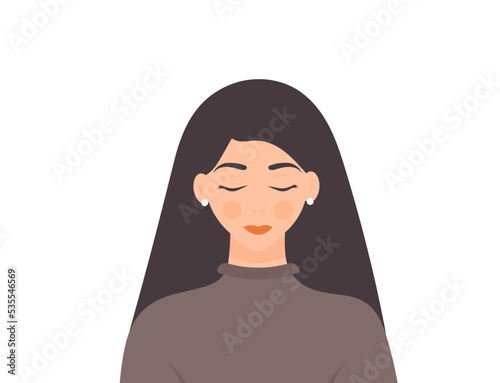 Young beautiful woman with long hair
