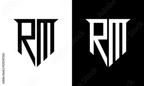 letter rm logo design photo