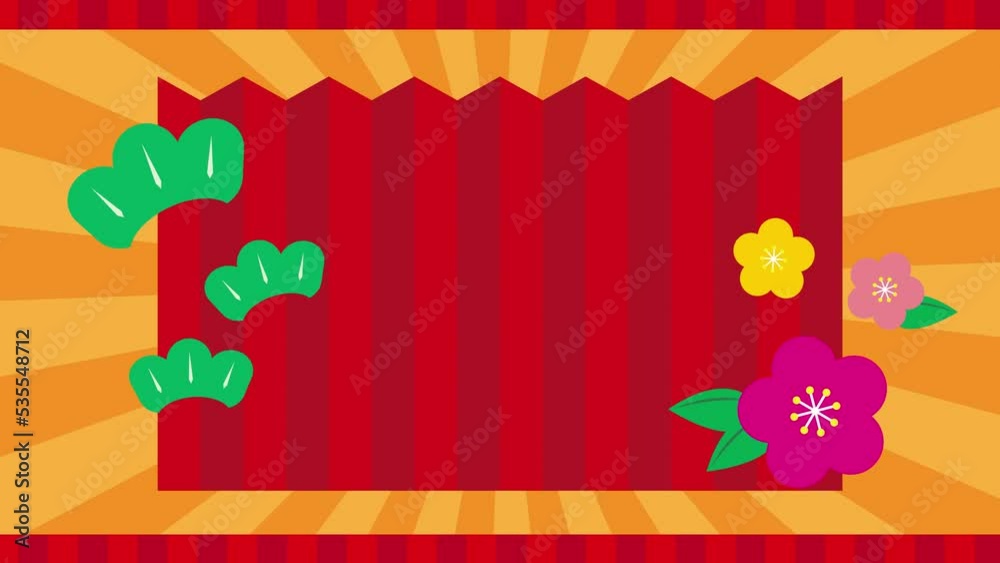 和風イメージ動画　正月素材　