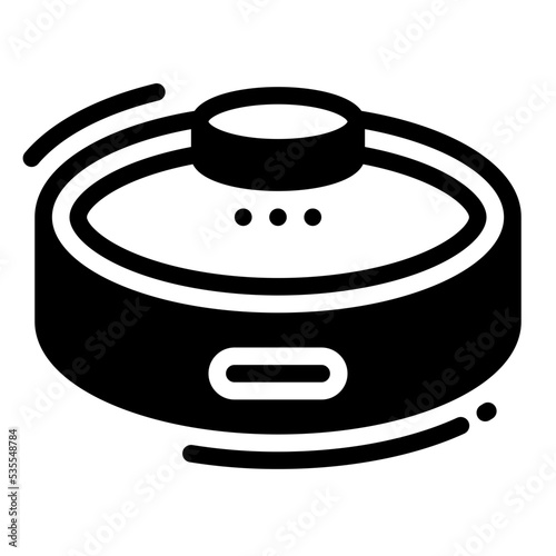 robot glyph icon