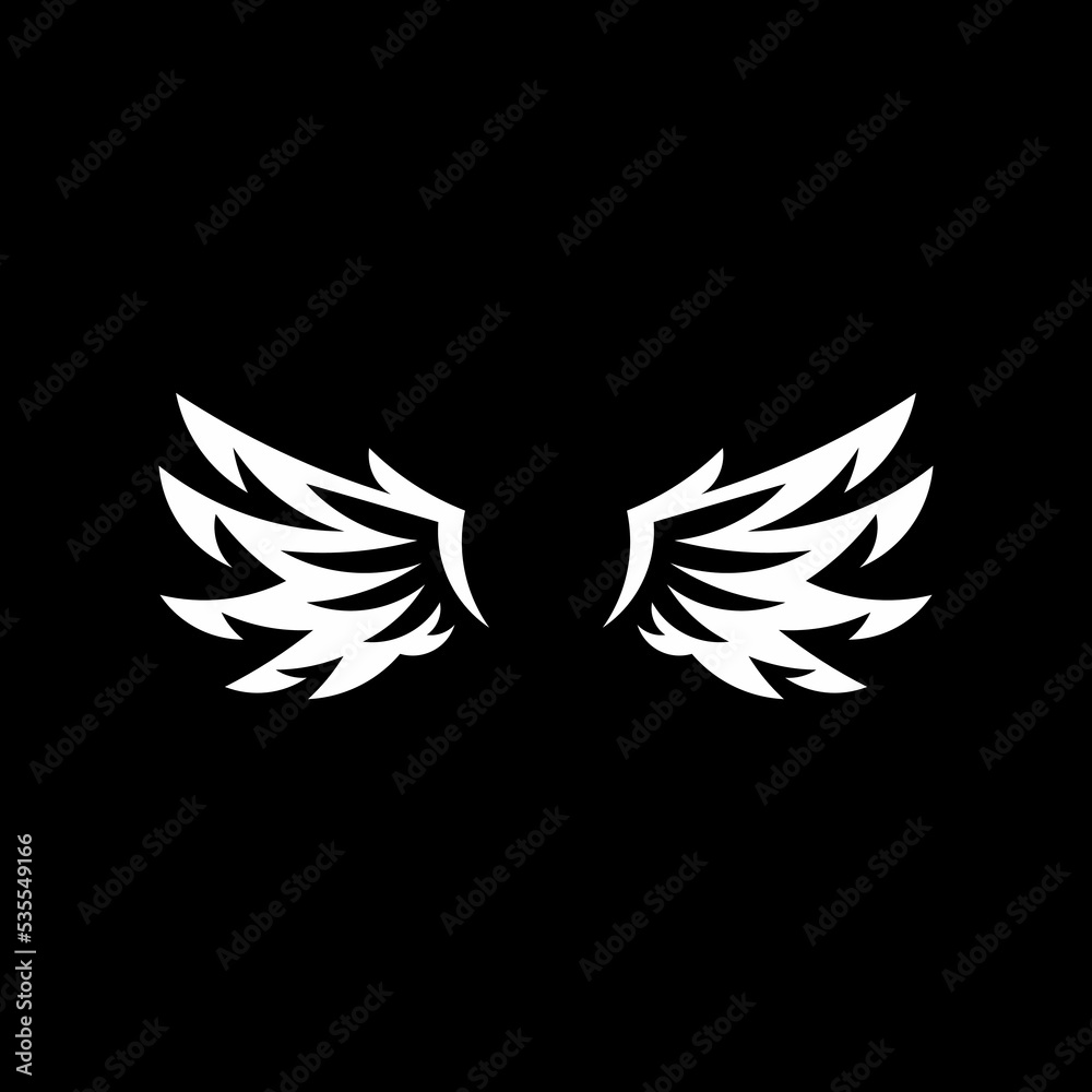 wings logo design vector template. icon symbol. illustration