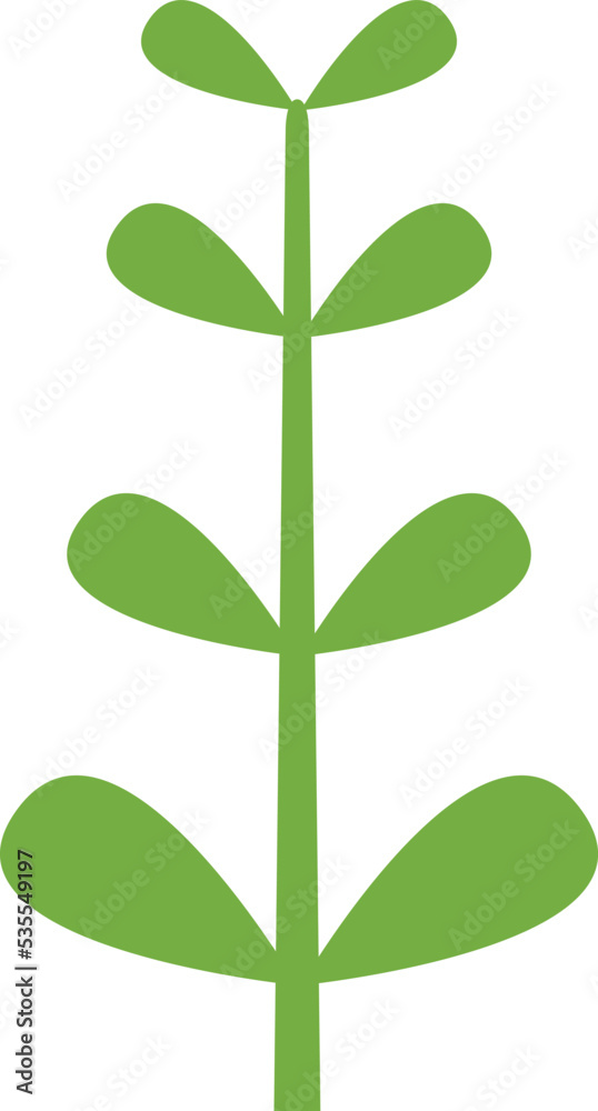 Green plant icon. Nature symbol. Growing weed