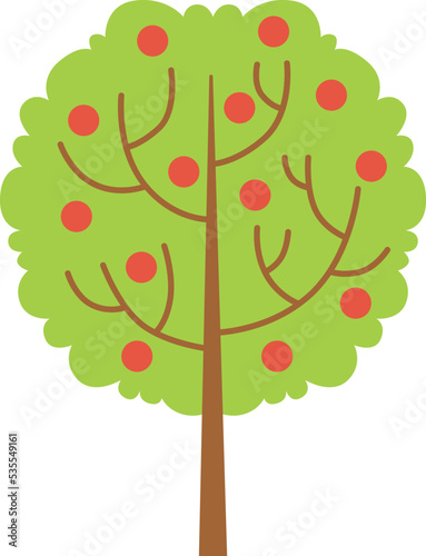 Fruit tree icon. Garden symbol. Natural plant