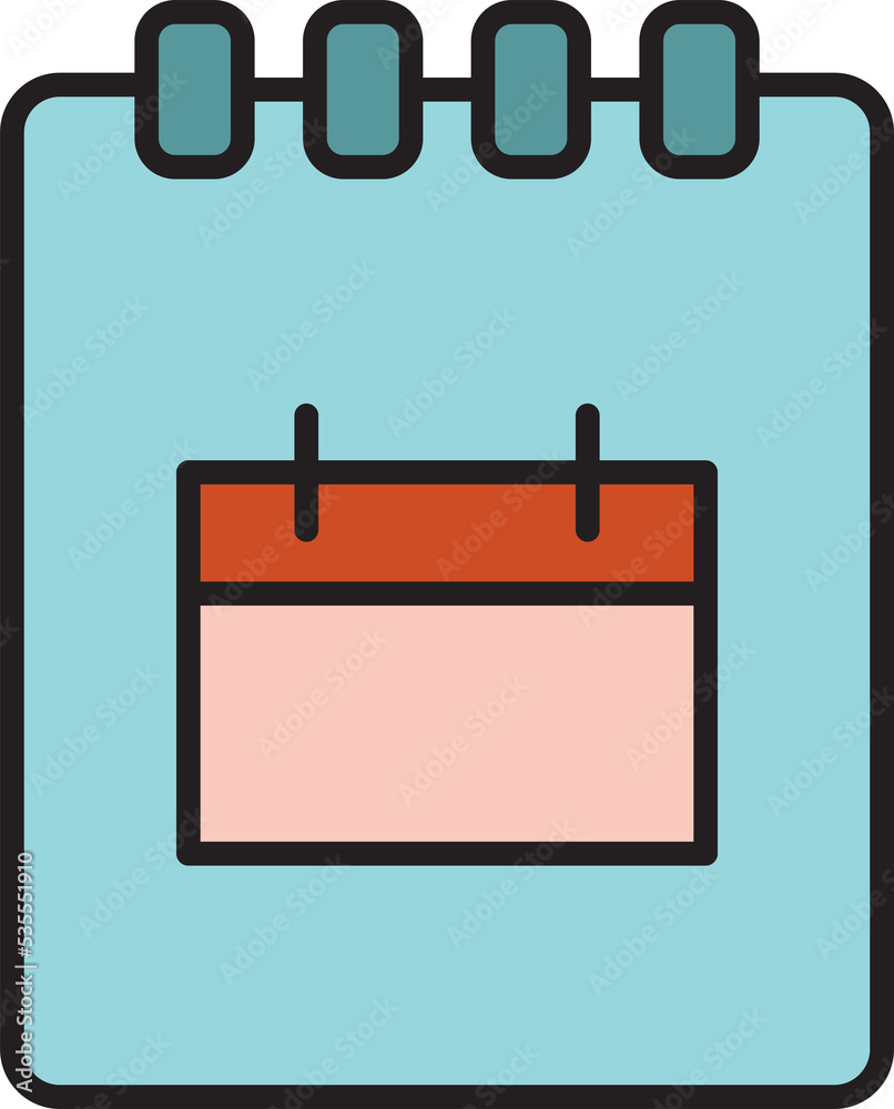 notepad and calendar icon notepad and calendar icon