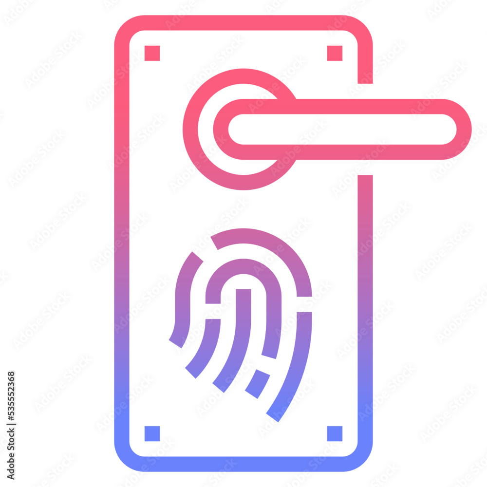 Fingerprint line gradient icon Fingerprint line gradient icon
