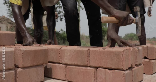 Professional learn bricklaying.