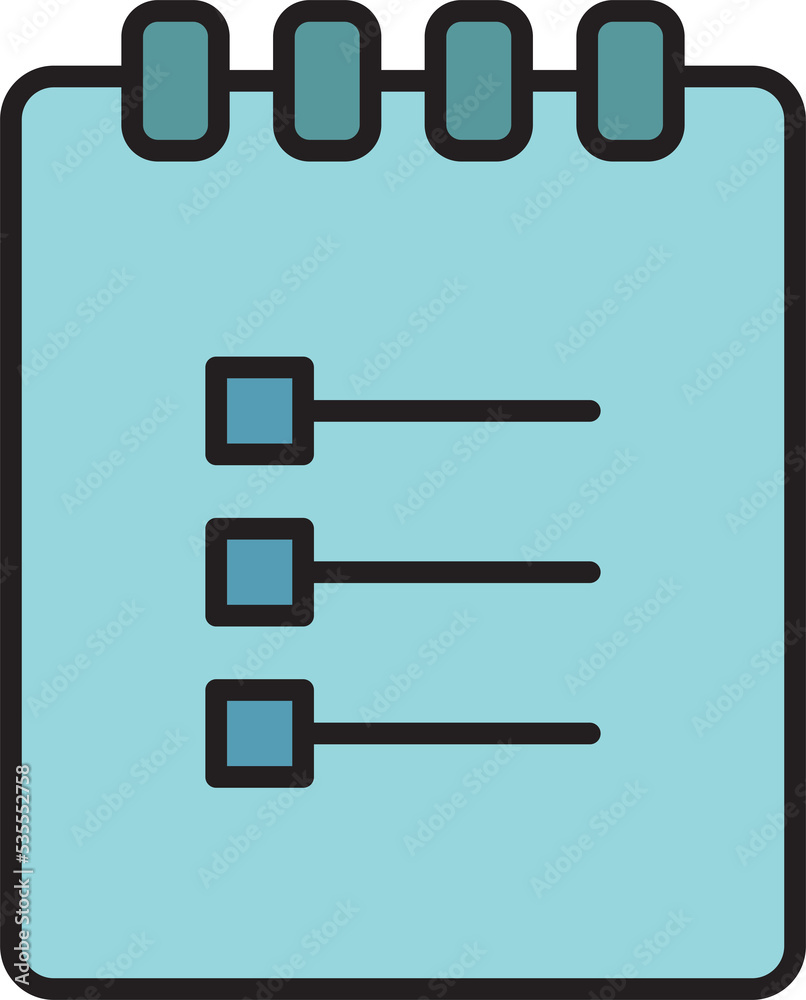 notepad and list icon