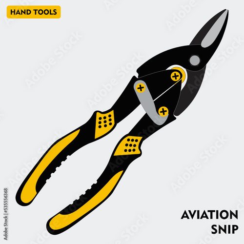 Aviation Snip vector aka Iron Scissors vector illustration