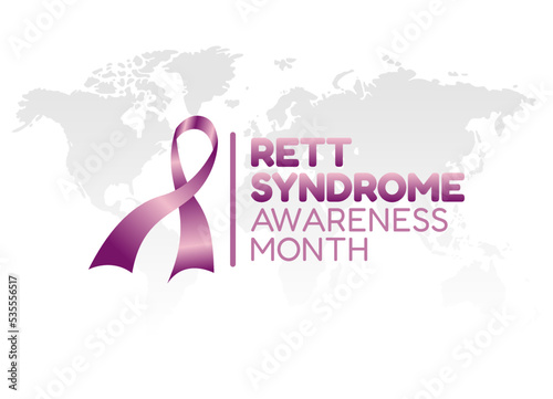 vector graphic of rett syndrome awareness month good for rett syndrome awareness month celebration. flat design. flyer design.flat illustration.
