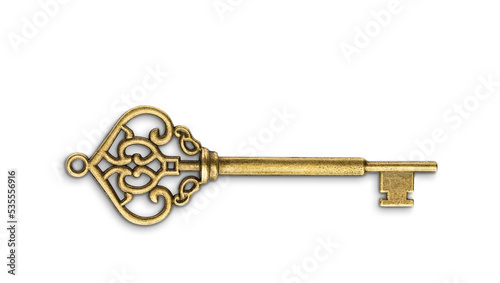 Vintage golden skeleton key © chones