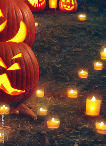 dia das bruxas, abóbora,  lanterna, outubro, assustador,  © Comprimido