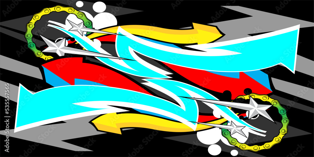 racing background vector design with a unique pattern of stripes and arrows in bright colors. suitable for your racing design
