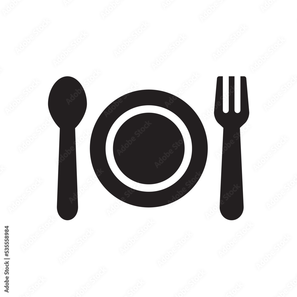 Spoon and Fork Icon Vector Illustration Design Spoon and Fork Icon Vector Illustration Design