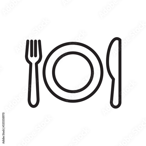 Spoon and Fork Icon Vector Illustration Design