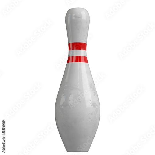3d rendering illustration of a bowling pin photo