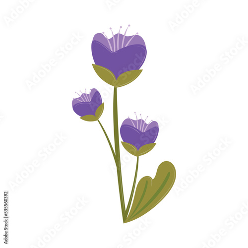 violet flowers icon