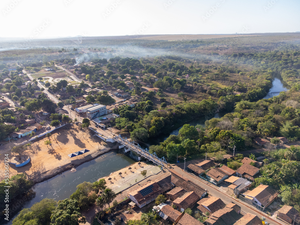 beautiful small town in the middle of the Brazilian savanna, Ponte Alta do Tocantins, Brazil