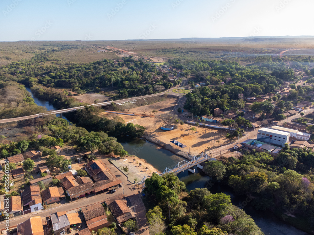 beautiful small town in the middle of the Brazilian savanna, Ponte Alta do Tocantins, Brazil