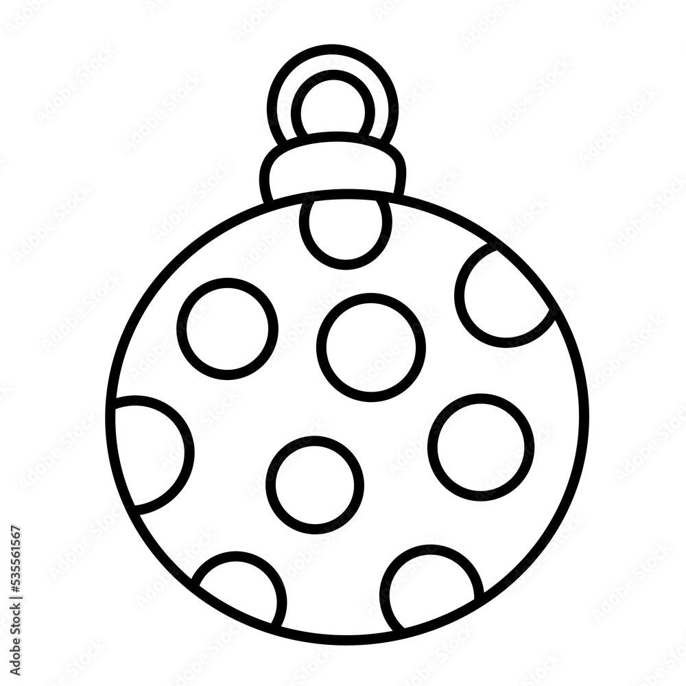 Christmas flat icon line bell. Christmas flat icon line bell.