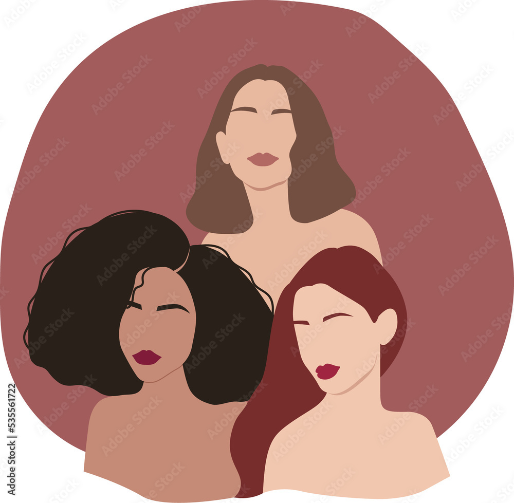 Group Of Abstract Black Woman Group Of Abstract Black Woman