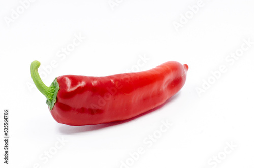 Red hot capia pepper. Red hot pepper isolated on white background. 