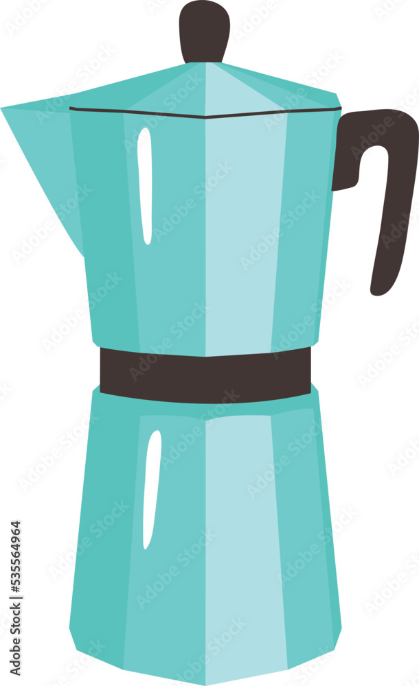 Coffee pot cartoon icon. Kitchen cooking tool Coffee pot cartoon icon. Kitchen cooking tool