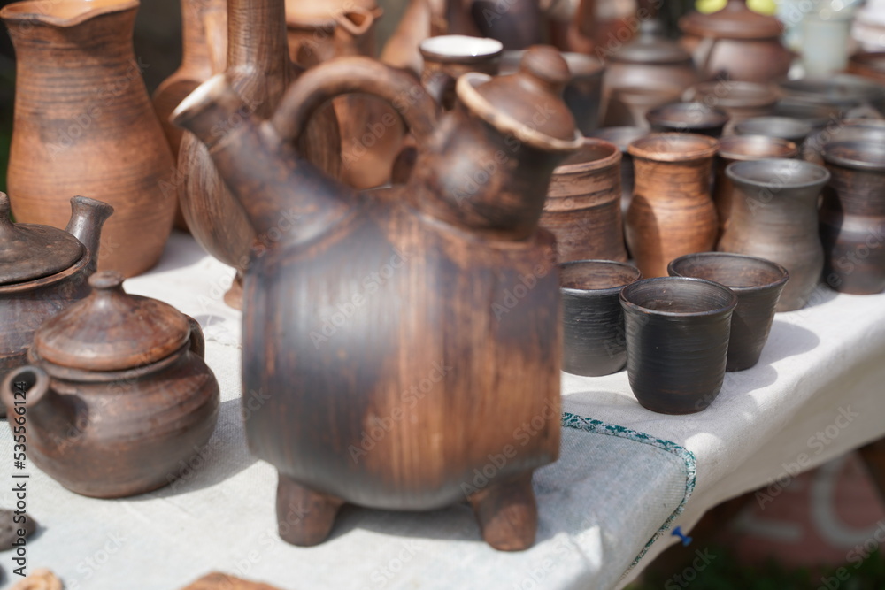 Ceramics, a ceramic product made with their own hands, made on a potter's wheel, jug, mug, clay, ornament. Ceramics, a ceramic product made with their own hands, made on a potter's wheel, jug, mug, clay, ornament.